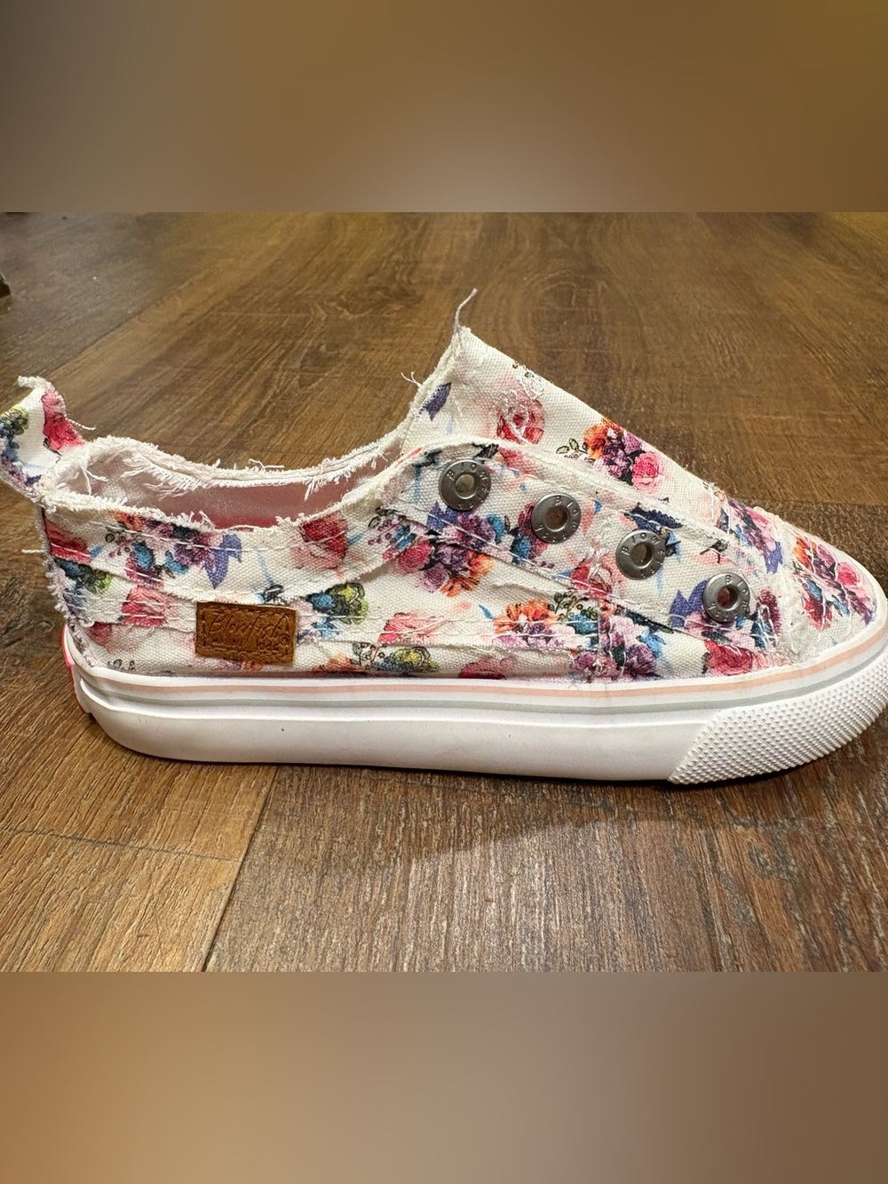 Blowfish Malibu All Play-K Girls Floral Slip-On Shoes Kids Sz 10